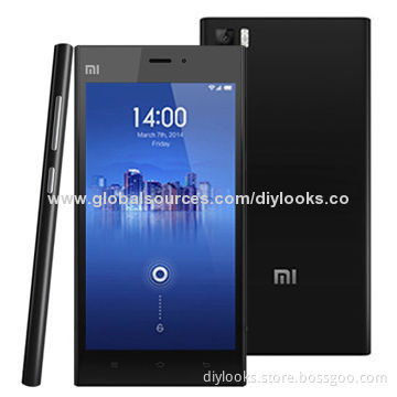 Xiaomi Mi 3 Black, 5.0-inch 3G Android MIUI V5 Smartphones, Qualcomm Snapdragon 800 8274AB Quad-core